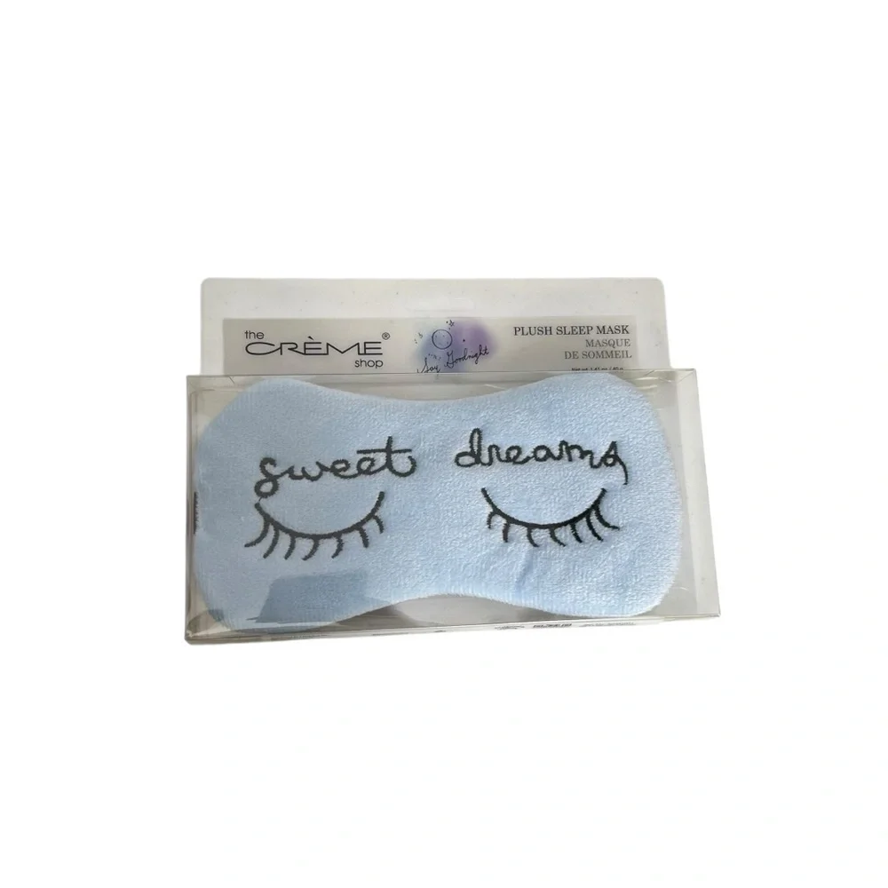 THE CRÈME SHOP Blue Sweet Dreams Tie Dye Girl Bye Plush Sleep Mask Bundle of 2